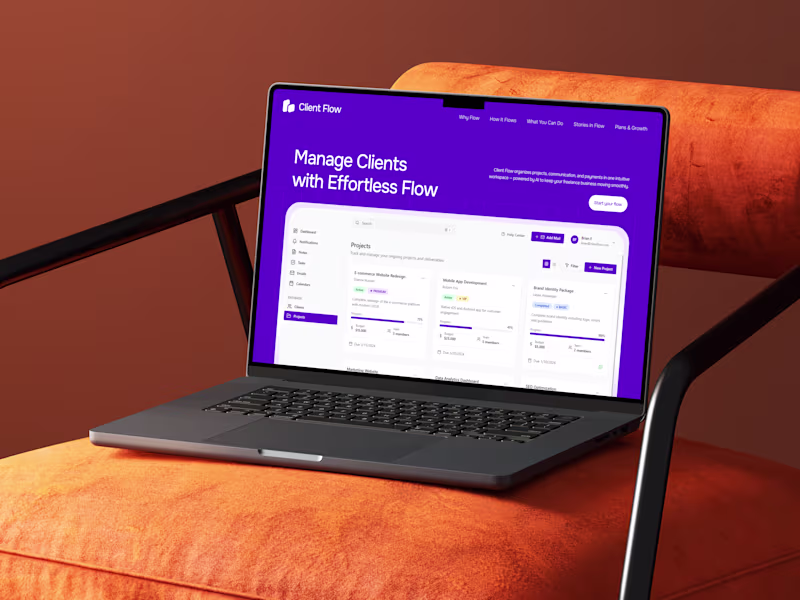 Cover image for Client Flow — Freelancer SaaS Platform (Concept)