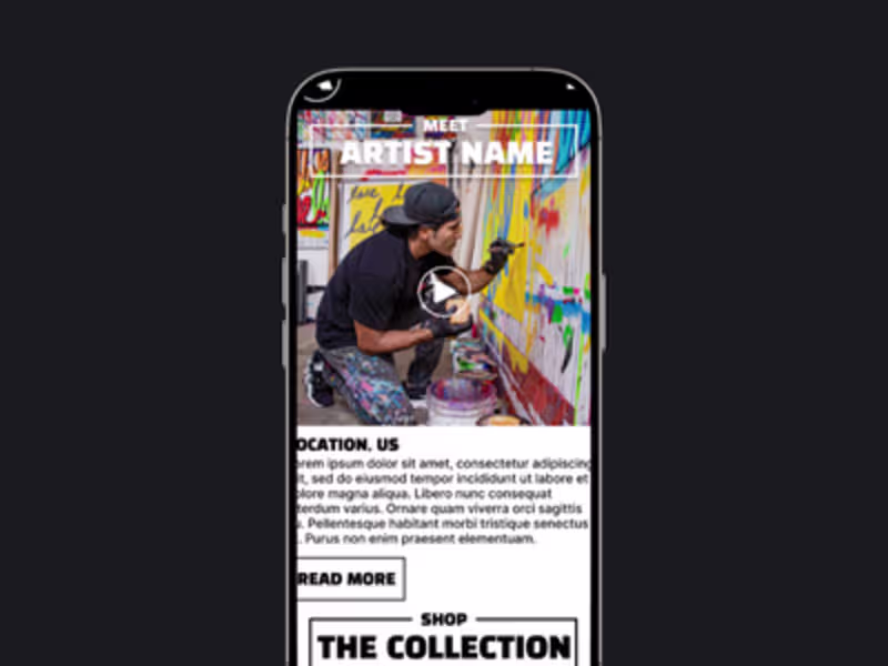 Cover image for Interactive Mobile Experience for Arthouse x Artist