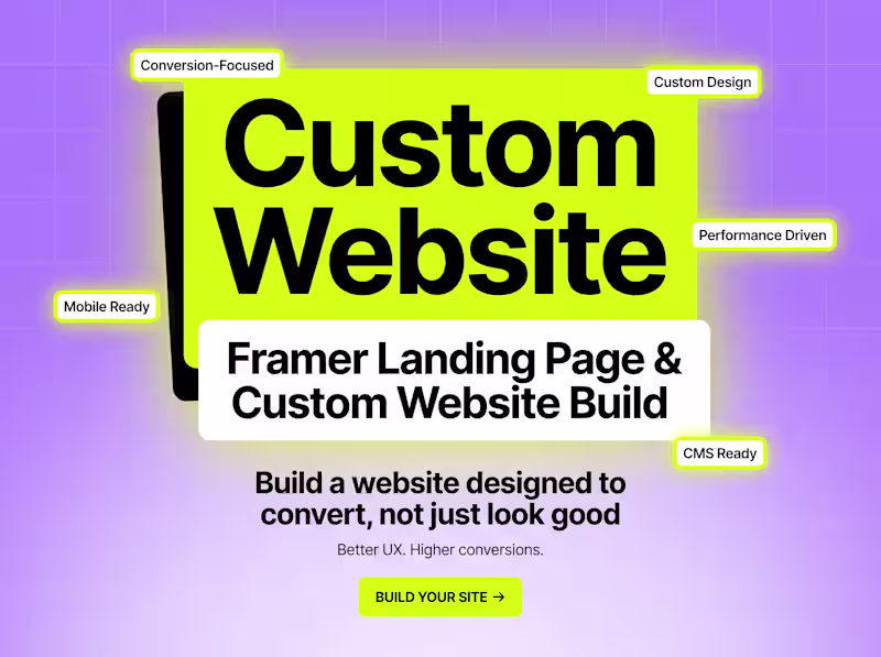 Cover image for Framer Landing Page & Custom Website Build