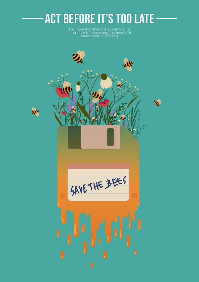Cover image for Save the bees | Poster design 