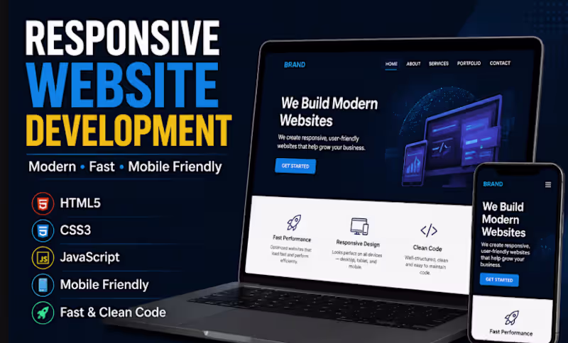 Cover image for Landing Page Design & Build (HTML/CSS/JS)