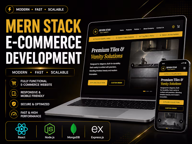 Cover image for Full-Stack Website Development (React & MERN)