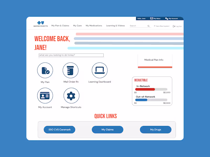 Cover image for BCBSMA MyBlue Portal Redesign