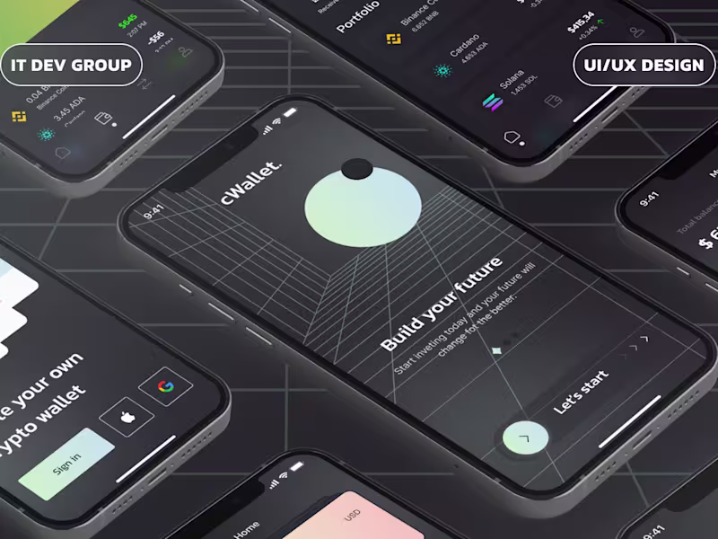 Cover image for Cryptocurrency exchange - app & landing page design