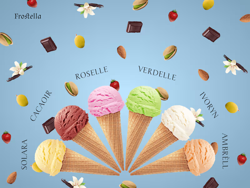 Cover image for Frostella - Ice cream cone menu page