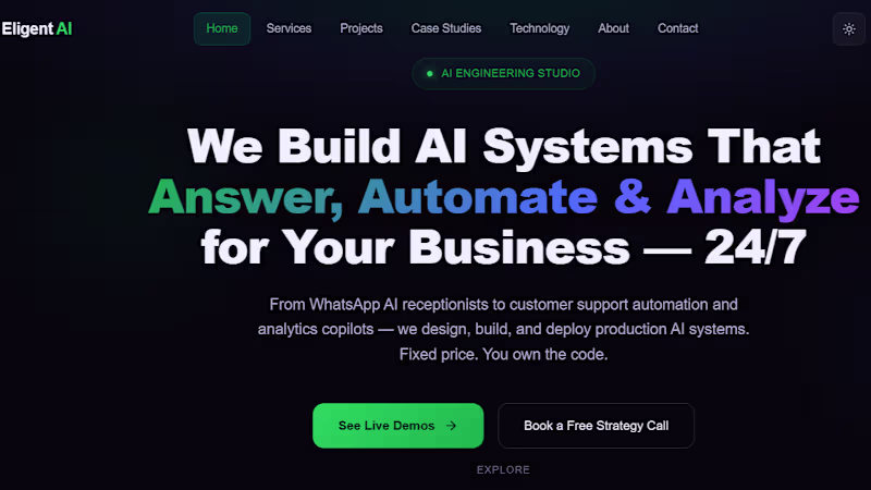 Cover image for AI Agent, Chatbot & Automation Development