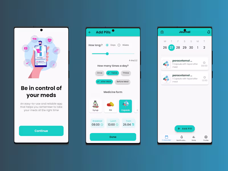Cover image for MediMate - a Medicine Tracking App