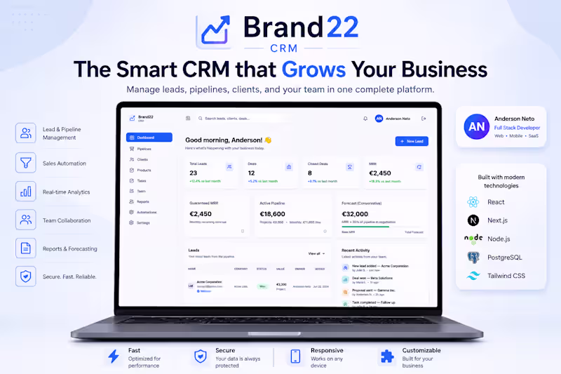 Cover image for Desenvolvi um sistema CRM personalizado