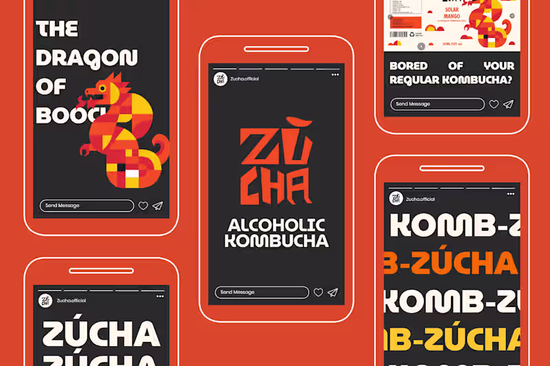 Cover image for Zucha Alcoholic Kombucha Branding