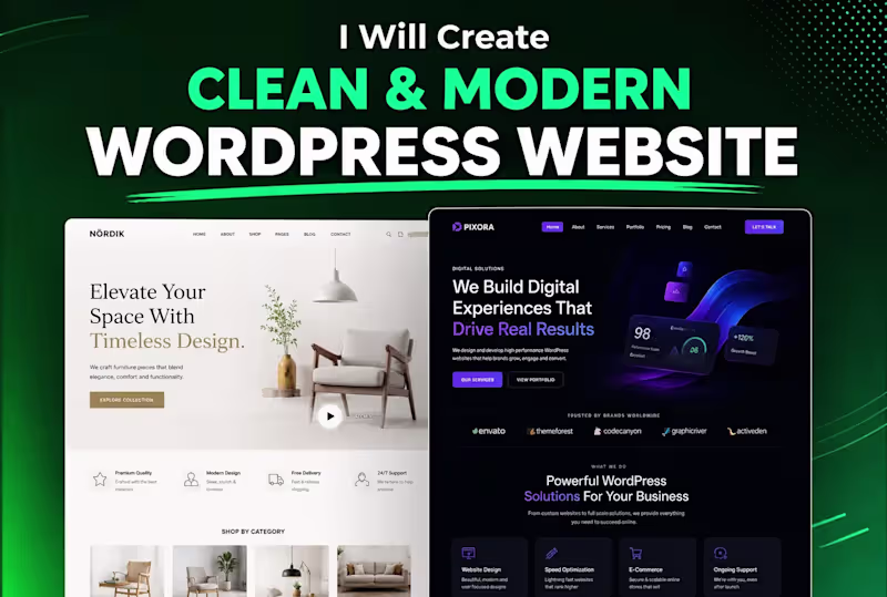 Cover image for Modern Wordpress Website