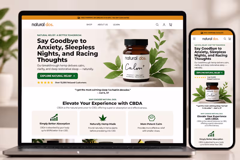 Cover image for Natural Dos | WooCommerce Website