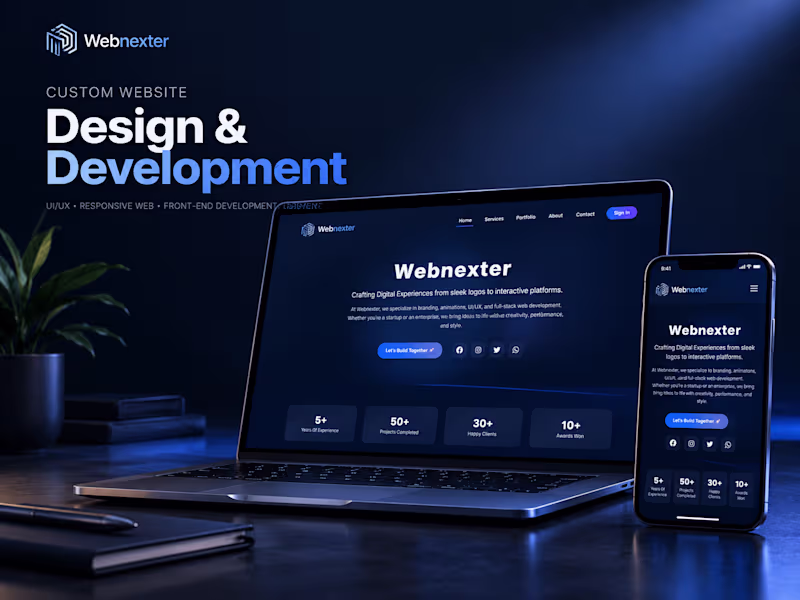 Cover image for Custom Website Design & Development