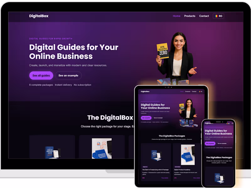 Cover image for Digital Storefront – PDF Guides Shop, 95+ PageSpeed