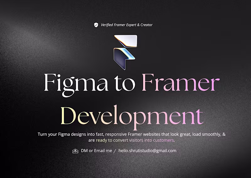 Cover image for Figma to Framer Development 