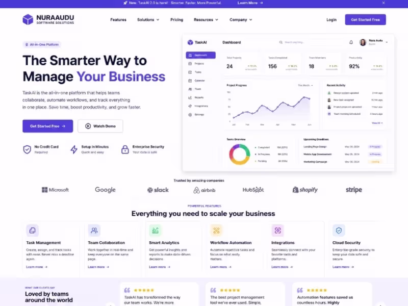 Cover image for Modern SaaS & Tech Startup Website Design & Development
