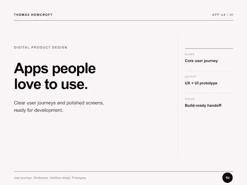 Cover image for Design your app, AI product or client portal UX and UI