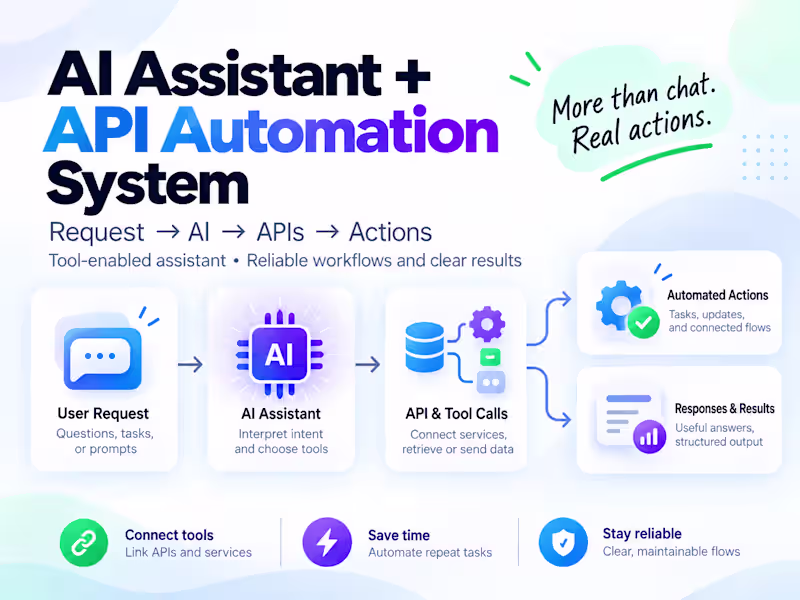 Cover image for AI Assistant + API Automation System