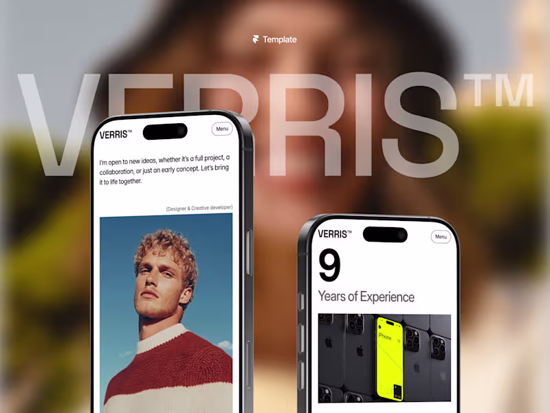 Cover image for Verris — Minimalist Portfolio Template