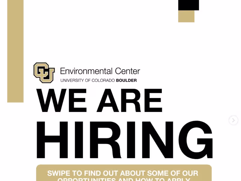 Cover image for CU Environmental Center Hiring Posts