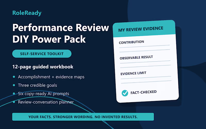 Cover image for Performance Review DIY Power Pack — Self-Evaluation Workbook