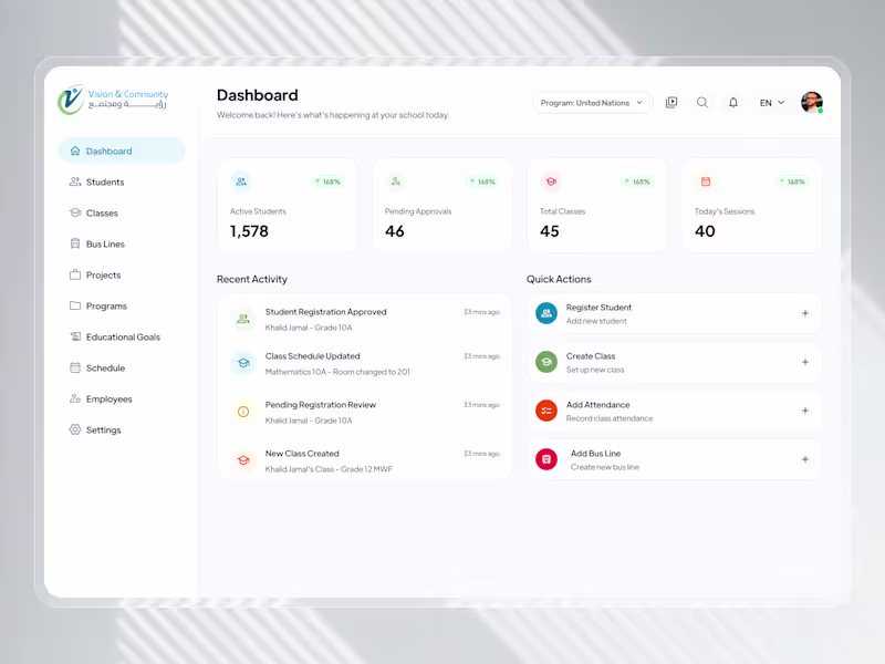 Cover image for School Management Platform UI/UX Design