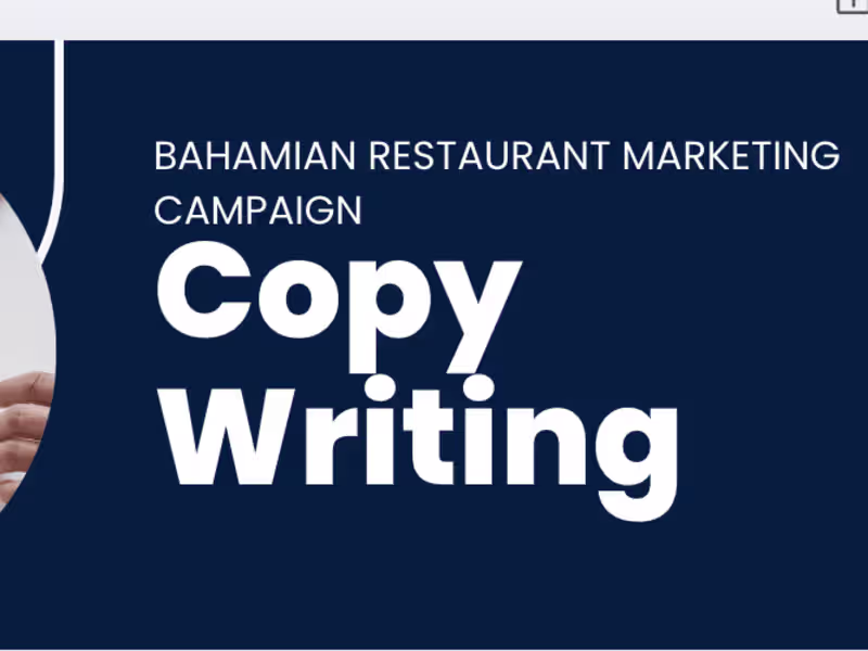 Cover image for Copywriting Project Based on Bahamian-based Restuarant 