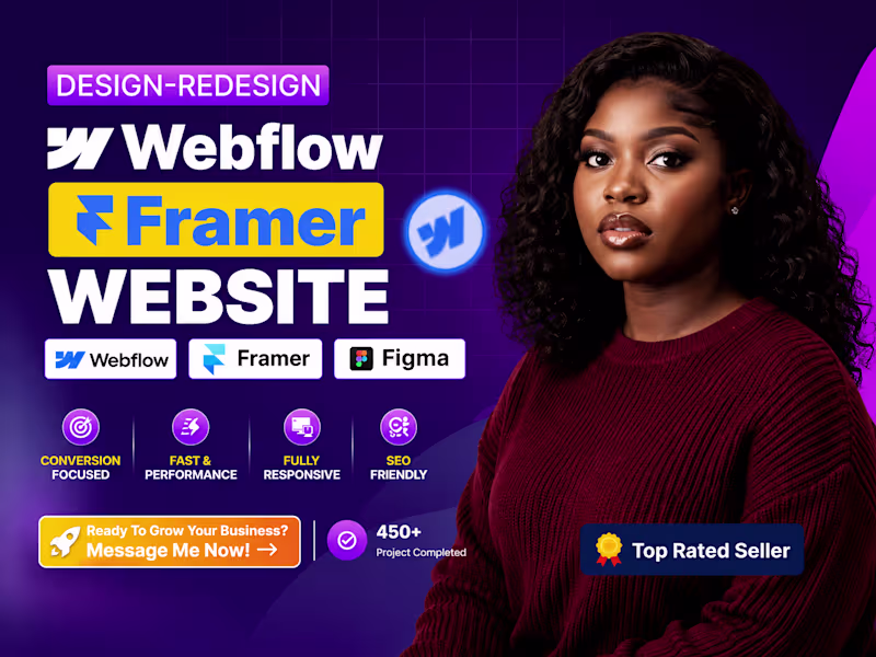 Cover image for Framer Website Design, Development & Redesign
