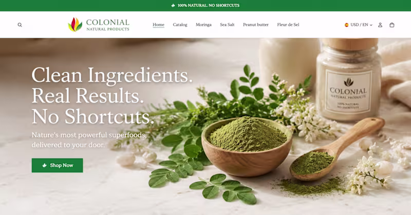 Cover image for Shopify Website Redesign — Natural Wellness Brand