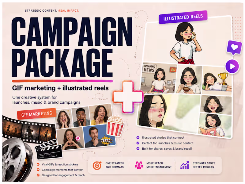 Cover image for Launch Content Package: GIFs + Illustrated Reels