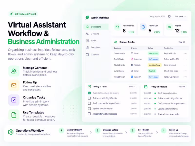 Cover image for Virtual Assistant & Administrative Support