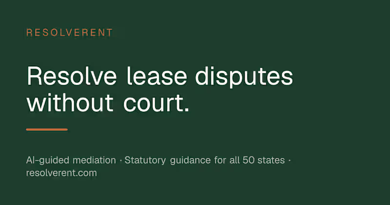 Cover image for ResolveRent — AI Landlord-Tenant Dispute Resolution