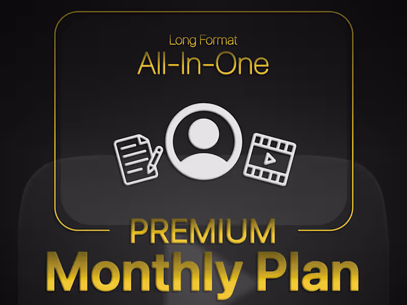 Cover image for Long Format - All-In-One - Premium - (MONTHLY PLAN)