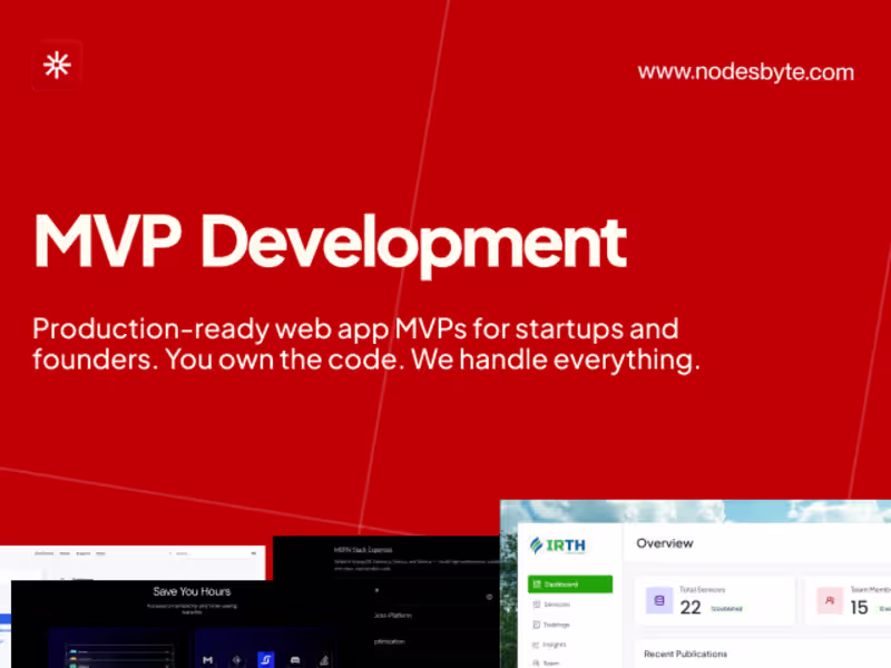Cover image for Web App MVP Development for Startups