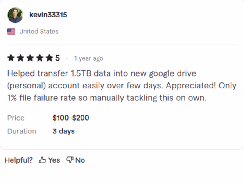 Cover image for Transfer 1.5 TB data from Google drive to Google drive