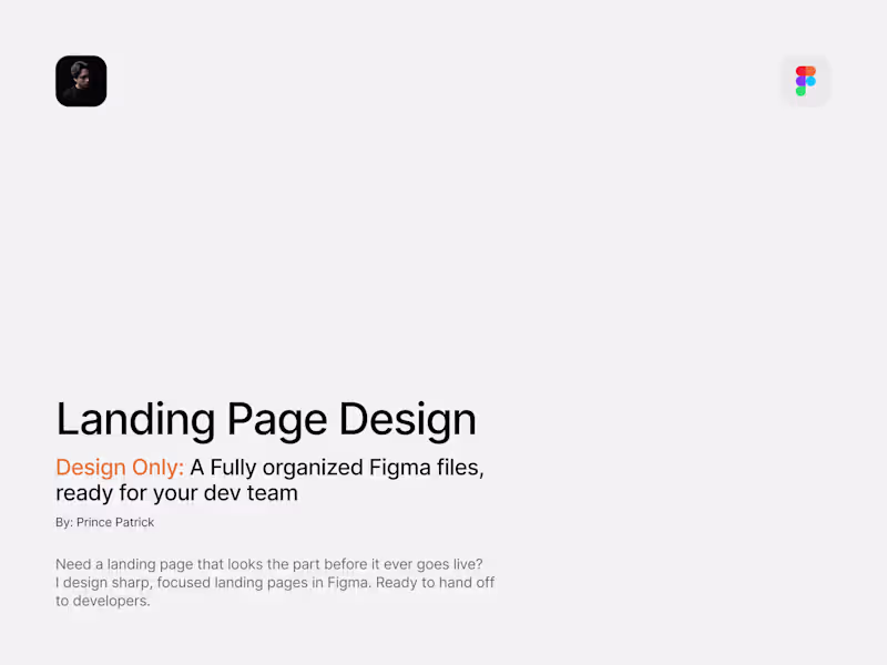 Cover image for Landing Page Design