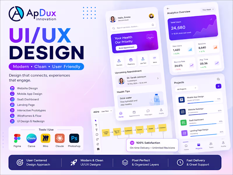Cover image for UI/UX Design for Web & Mobile Apps