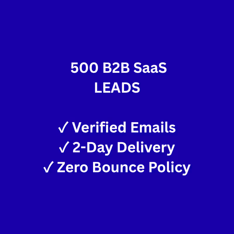 Cover image for The SaaS Vault - 500 Ready-to-Contact B2B Leads + Zero Bounce