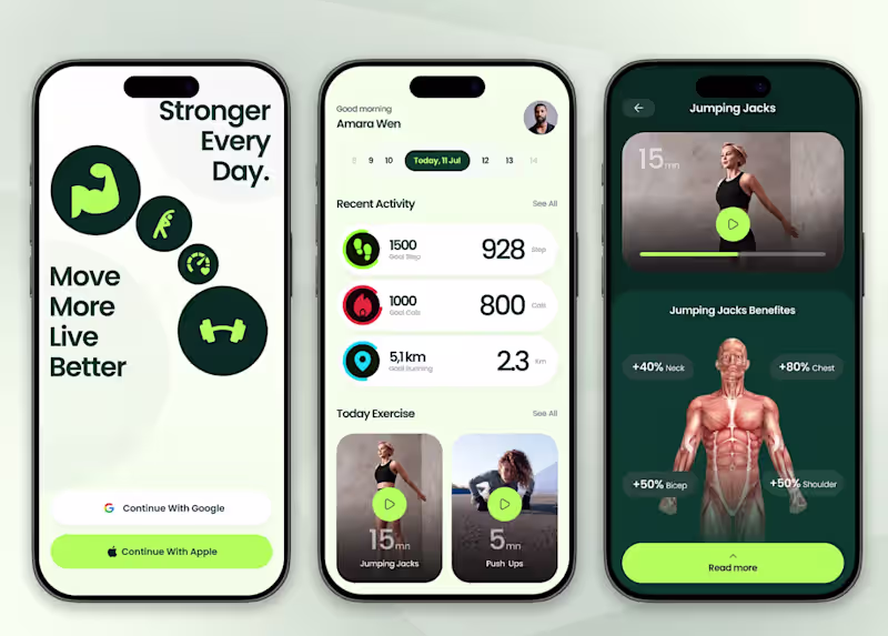 Cover image for I will design health app, medical app fitness app  appointment 