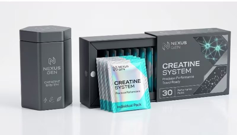 Cover image for Premium Creatine Sachet Packaging Design