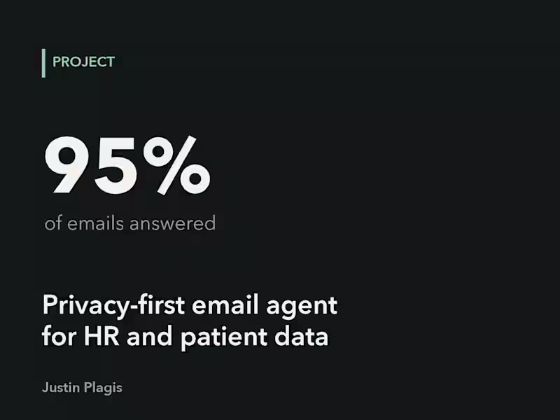 Cover image for Privacy-first AI email agent for HR and patient data