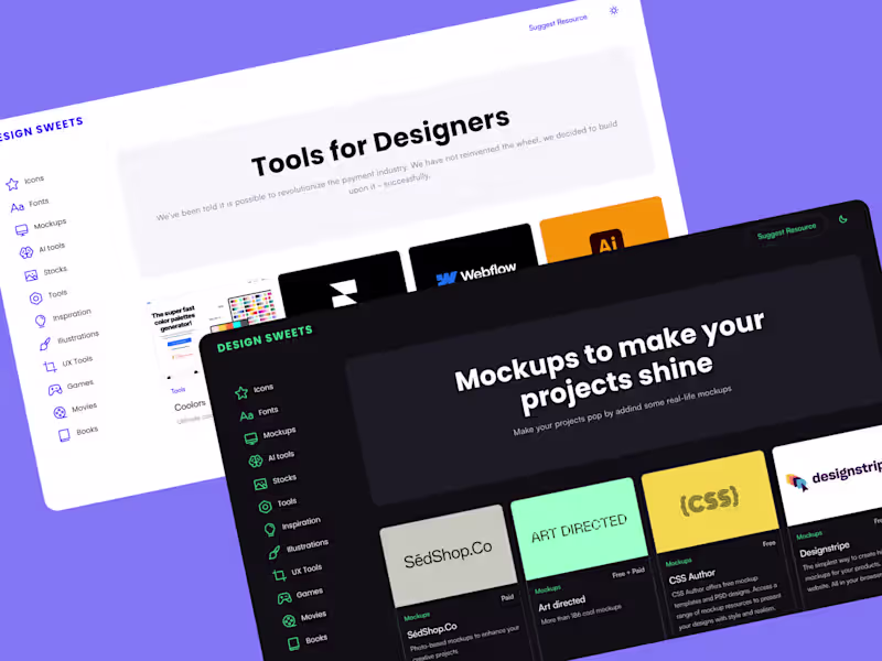 Cover image for Design Sweets - Curated Library of Tools of Designers (Framer)