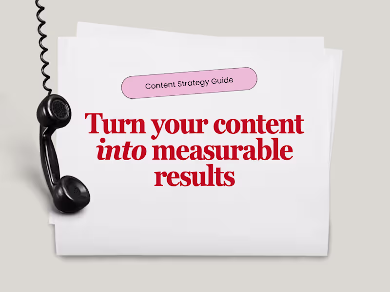 Cover image for Content strategy & concept development