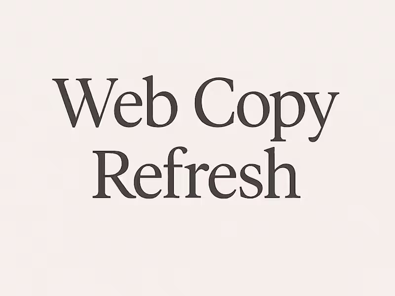 Cover image for Web Copy Refresh