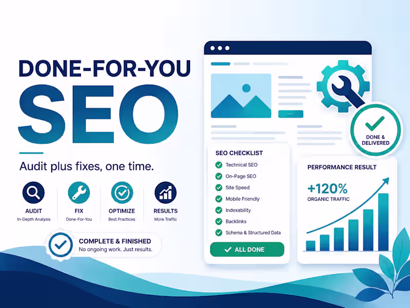 Cover image for One-Time SEO Package: Audit Plus Done-For-You Fixes