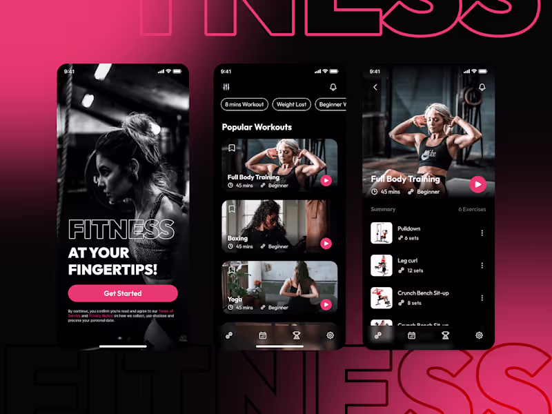 Cover image for Fitness App Design Concept