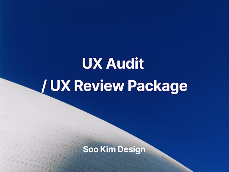 Cover image for UX Review / UI Improvement Consulting