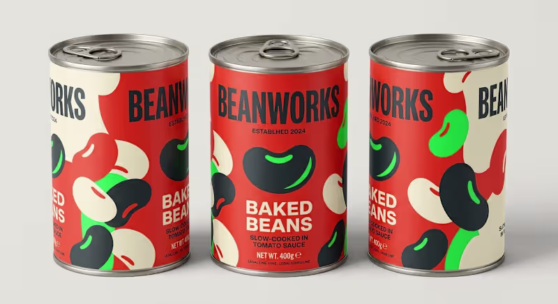 Cover image for Baked Beans Can Packaging Design