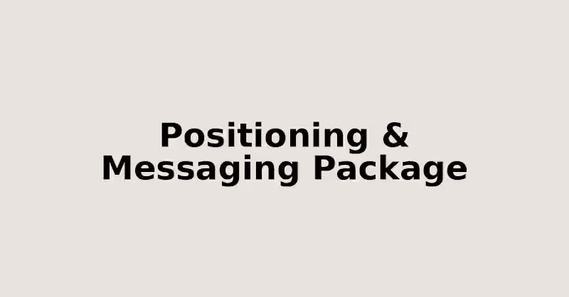Cover image for Positioning & Messaging for Startups 