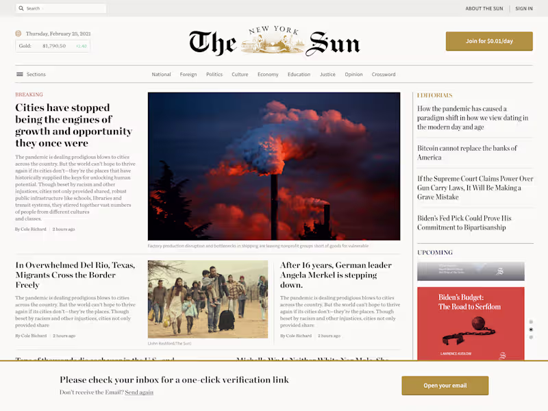 Cover image for NYSun - Digital Transformation of The New York Sun