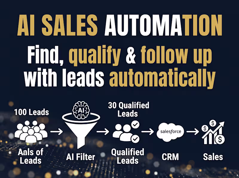 Cover image for AI Lead Generation, Qualification & CRM Automation